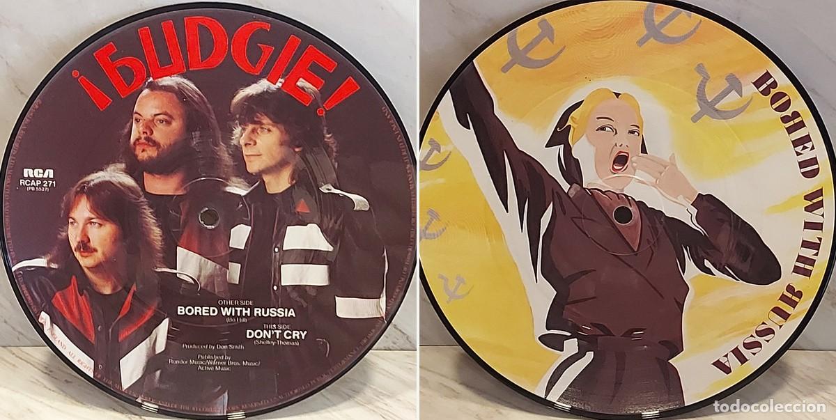 Discos de vinilo: BUDGIE | BORED WITH RUSSIA | PICTURE DISC 7&rdquo; | UK 1982 | RCA RCAP 271