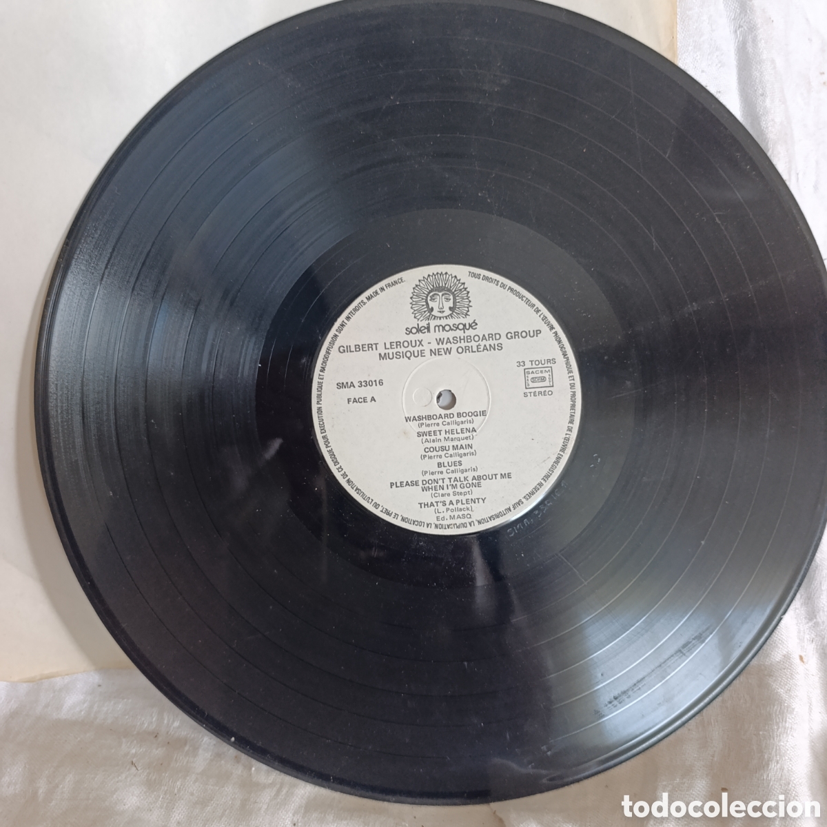 Discos de vinilo: Jazz New Orleans,Disco Vinilo LP Gilbert Leroux - Washboard Group (1978)