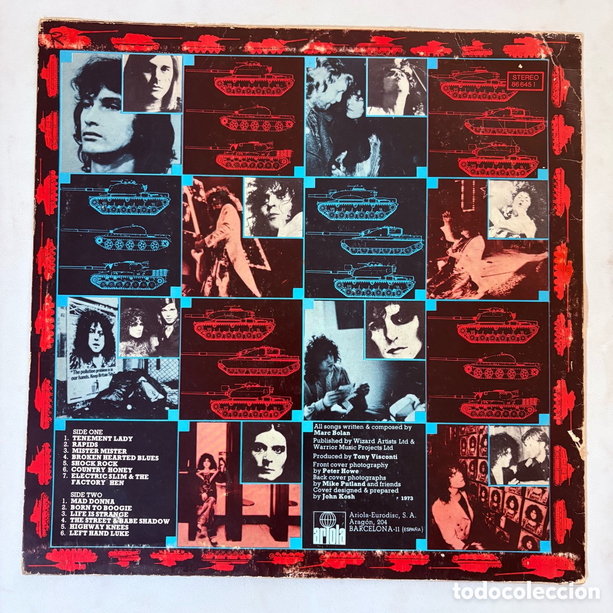 Discos de vinilo: lp T. Rex &ndash; Tanx edicion espa&ntilde;ola de 1973 - Foto 2
