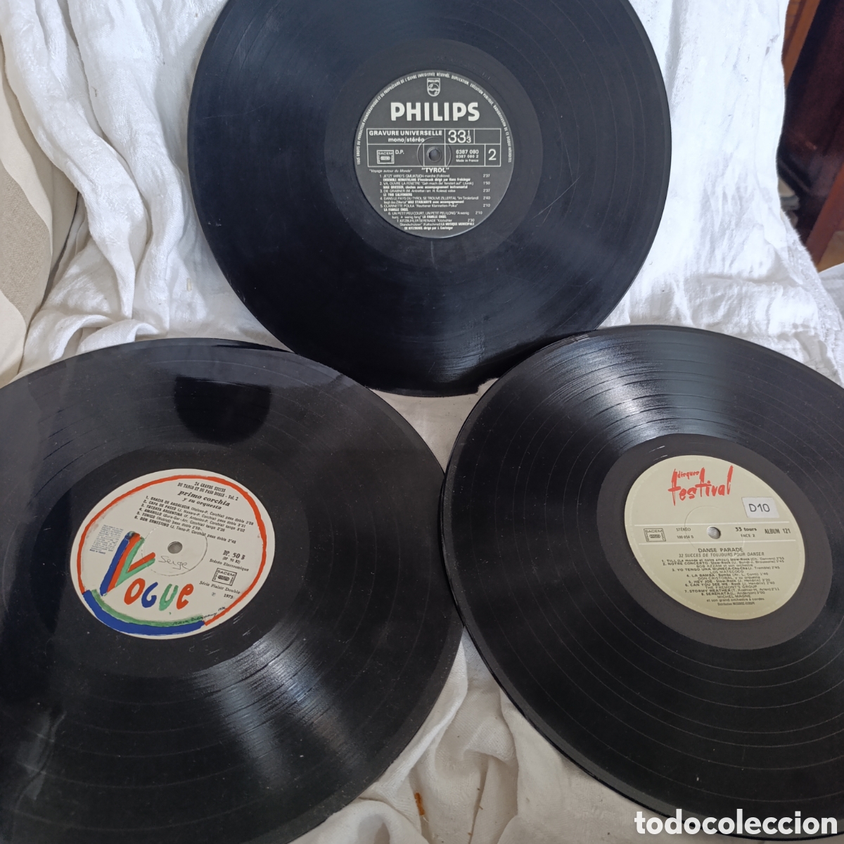 Discos de vinilo: Lote 3 Vinilos LP: Primo Corchia + Danse Parade + Philips Tyrol (Sin Portada)