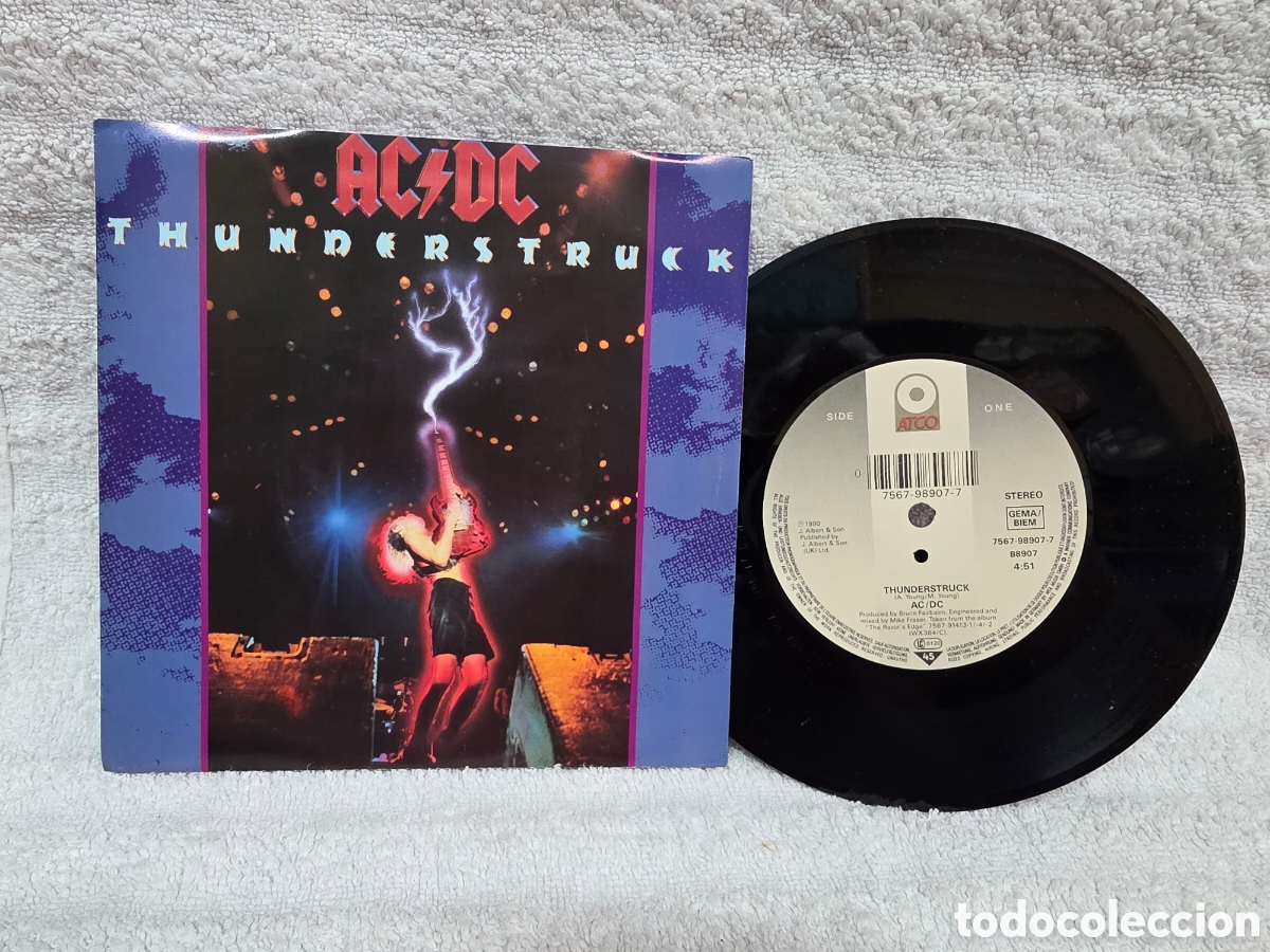 Discos de vinilo: AC/DC&nbsp;&ndash;&nbsp;Thunderstruck 1990 edicion UK