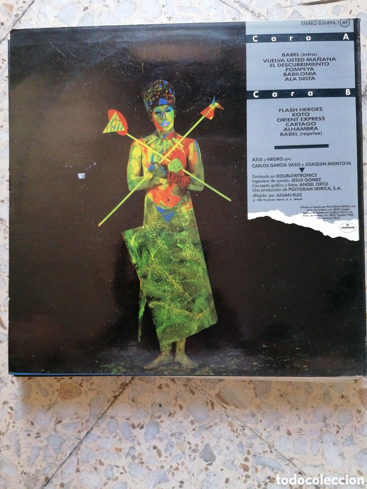Discos de vinilo: LP AZUL Y NEGRO BABEL 1986 - Foto 2