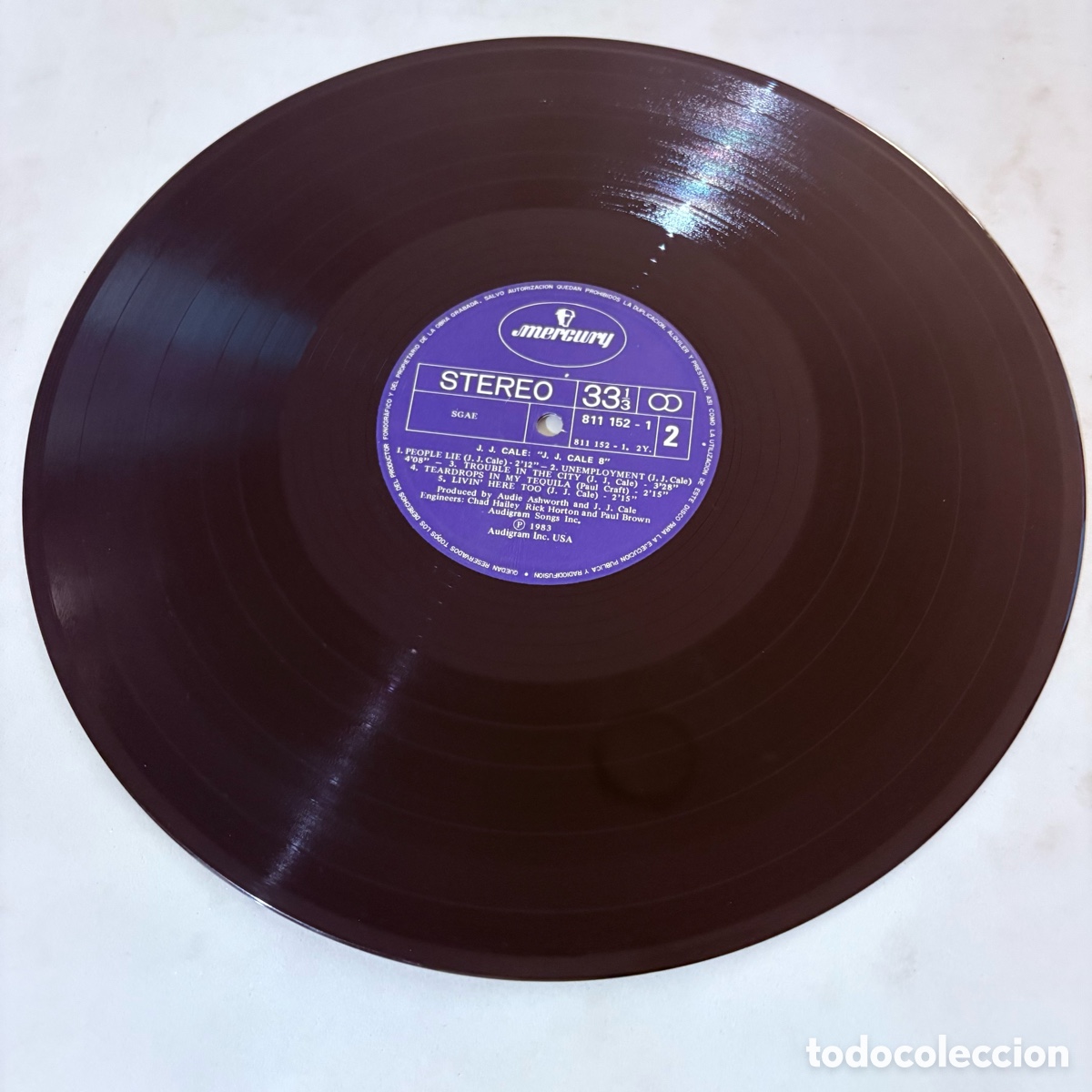Discos de vinilo: lp J.J. Cale &ndash; #8 edicion espa&ntilde;ola de 1983 - Foto 3
