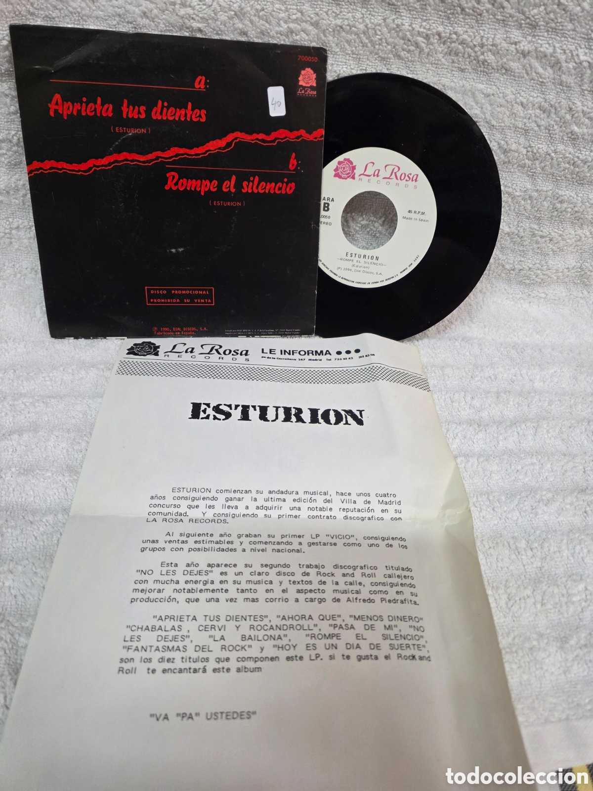 Discos de vinilo: Esturion&nbsp;&ndash;&nbsp;Aprieta Tus Dientes 1990 + BIO - Foto 2