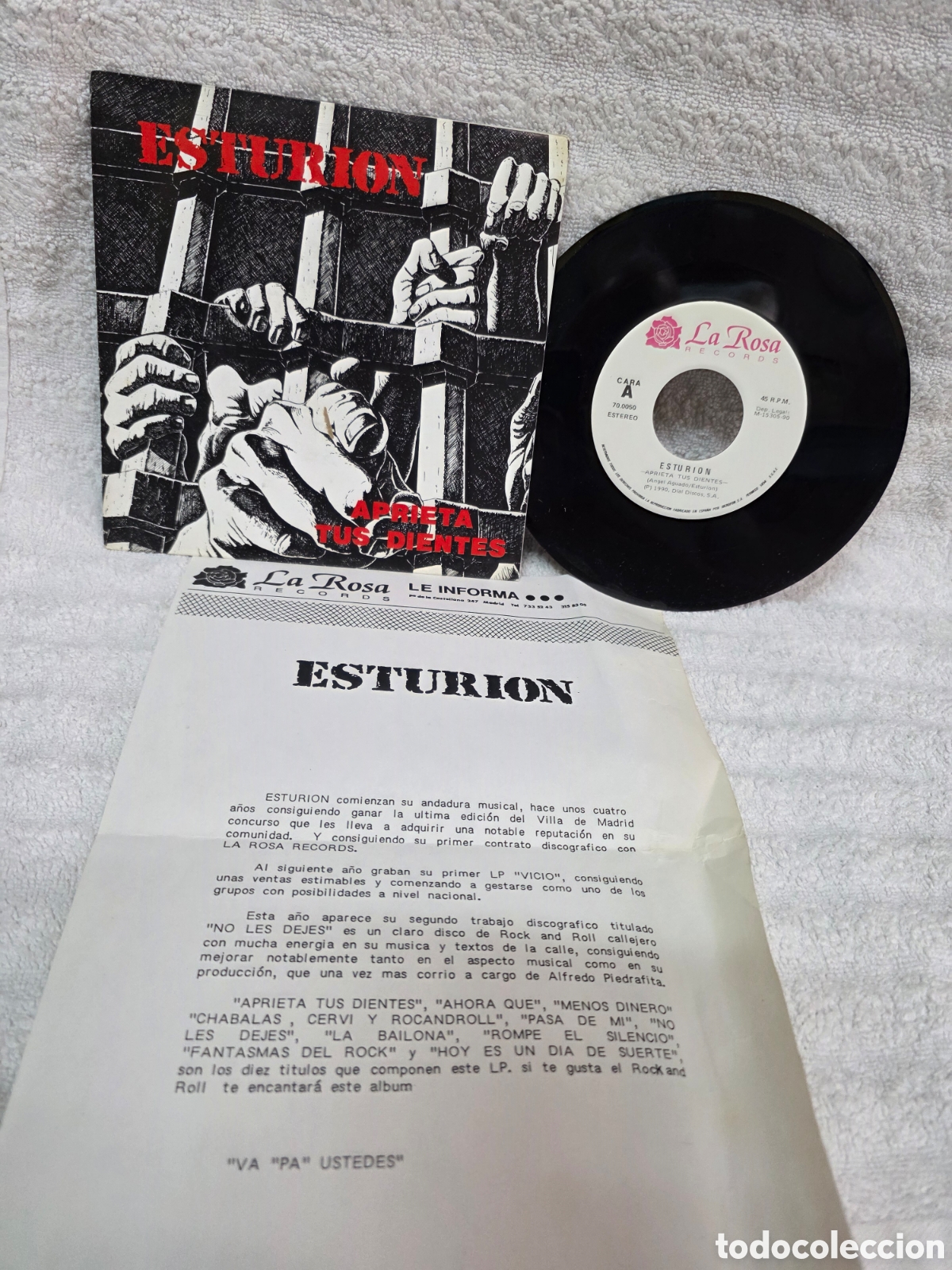 Discos de vinilo: Esturion&nbsp;&ndash;&nbsp;Aprieta Tus Dientes 1990 + BIO