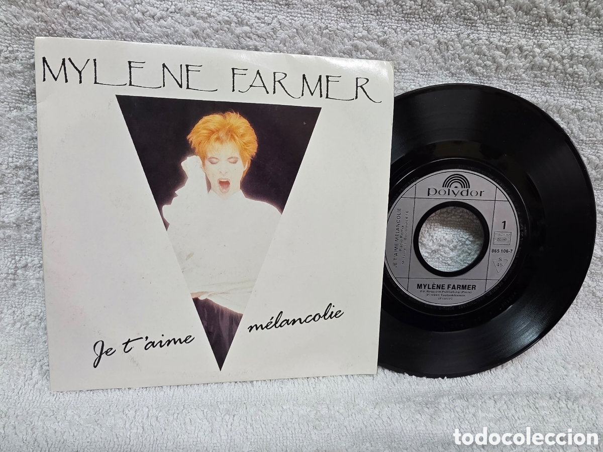 Discos de vinilo: Mylene Farmer&nbsp;&ndash;&nbsp;Je T'aime M&eacute;lancolie Edici&oacute;n francesa 1991