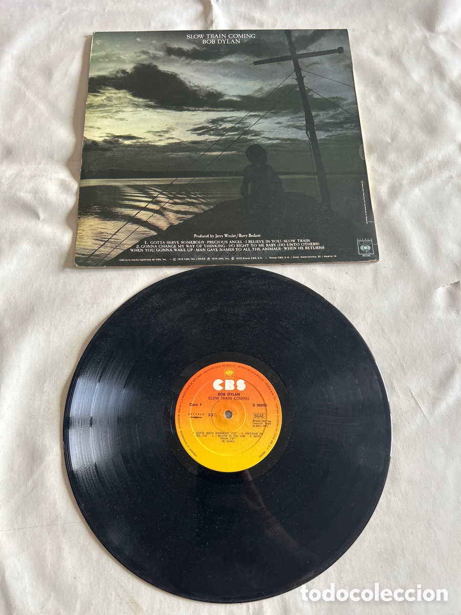 Discos de vinilo: Disco de vinilo LP Bob Dylan. Slow Train Coming - Foto 2