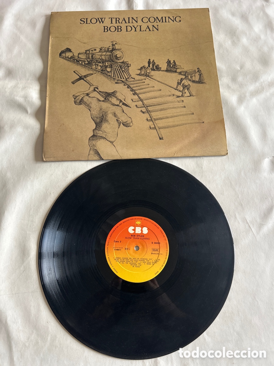 Discos de vinilo: Disco de vinilo LP Bob Dylan. Slow Train Coming - Foto 1