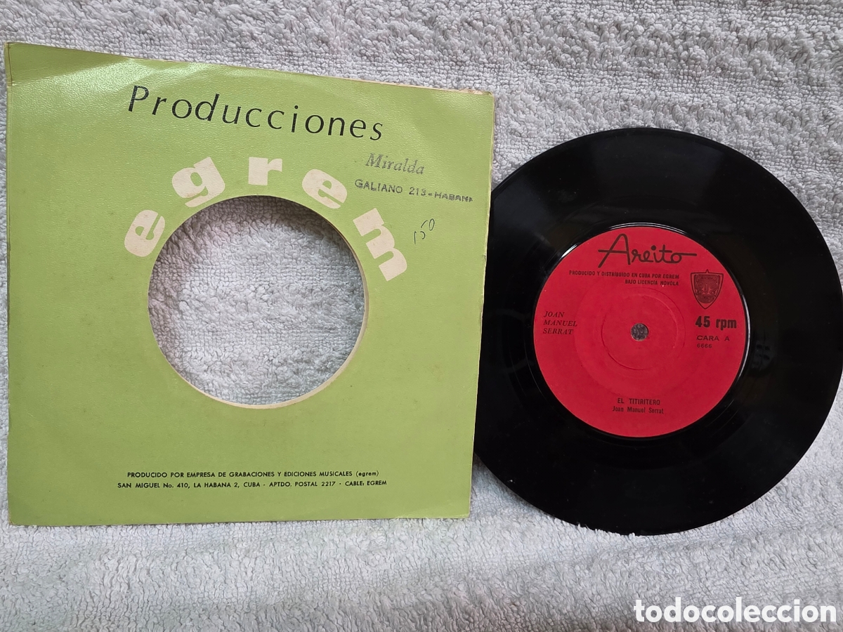 Discos de vinilo: JOAN MANUEL SERRAT/EL TITIRITERO -POEMA DE AMOR Edc. cubana Areitio