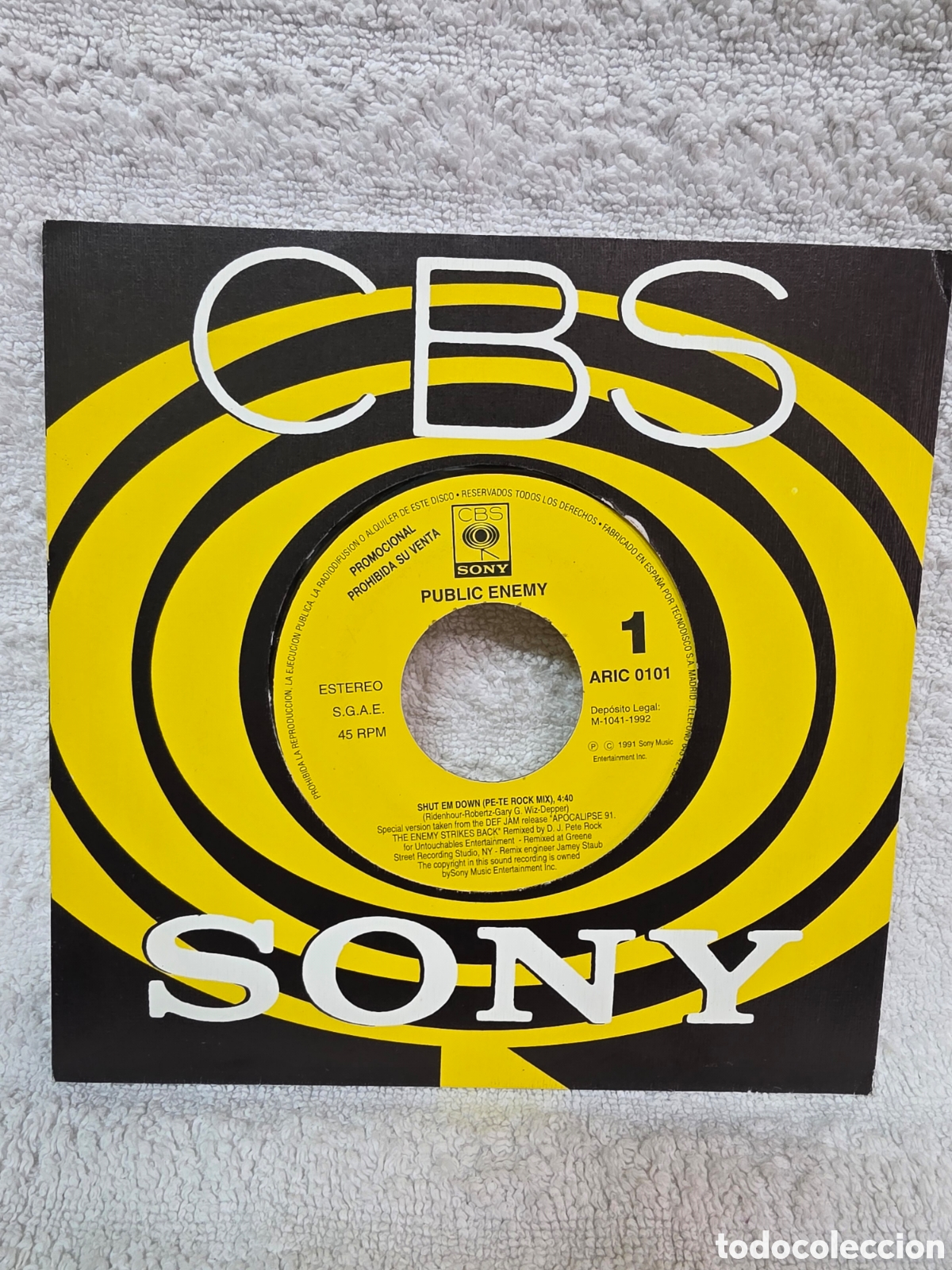 Discos de vinilo: Public Enemy&nbsp;&ndash;&nbsp;Shut Em Down (Remix 1992 Promo Spain - Foto 1