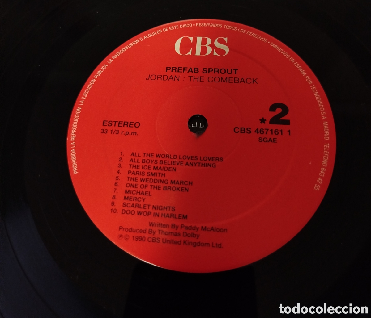 Discos de vinilo: Prefab Sprout - Jordan The come back. - Foto 3