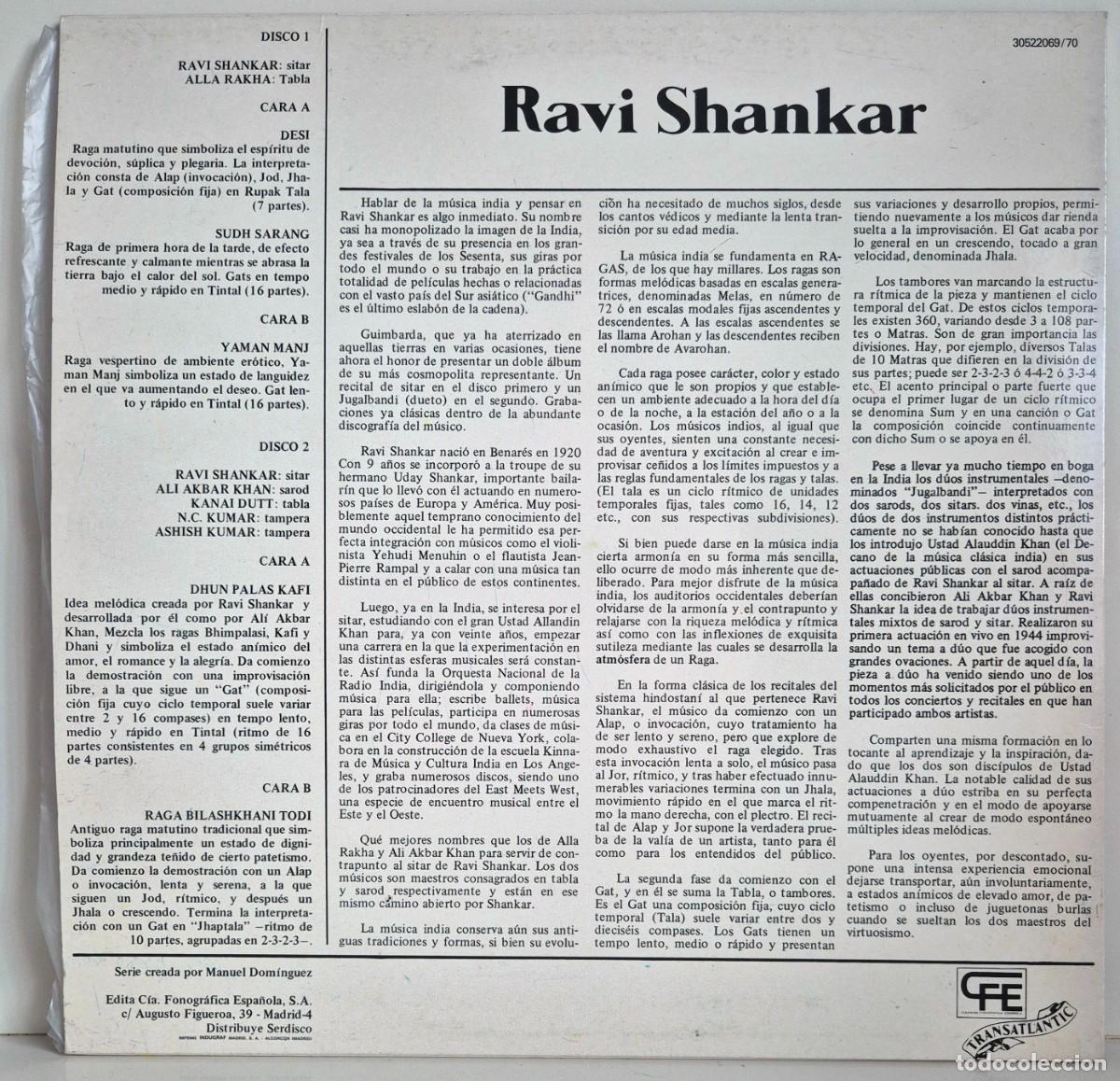 Discos de vinilo: Ravi Shankar. 2 LP vinilo - Foto 2