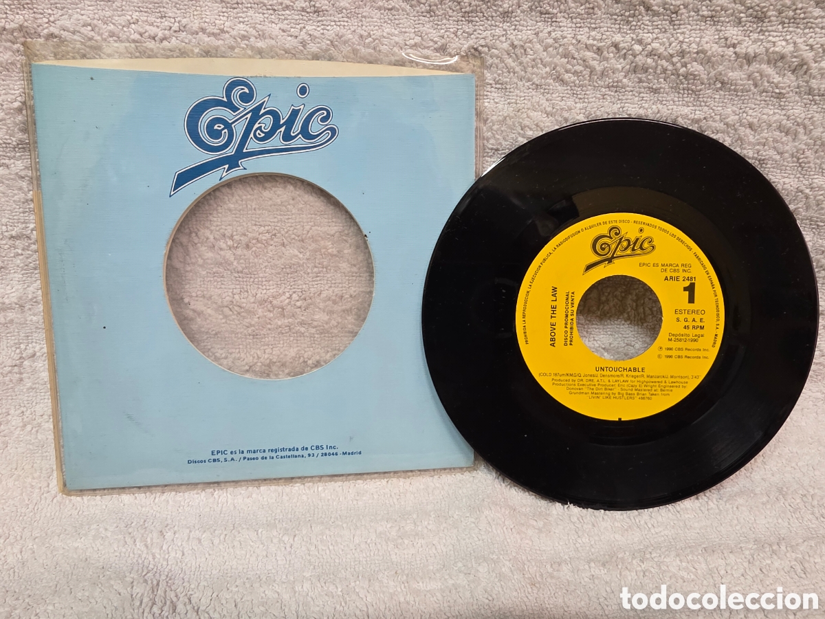 Discos de vinilo: Above The Law&nbsp;&ndash;&nbsp;Untouchable Muy buscado promo espa&ntilde;ol 1990