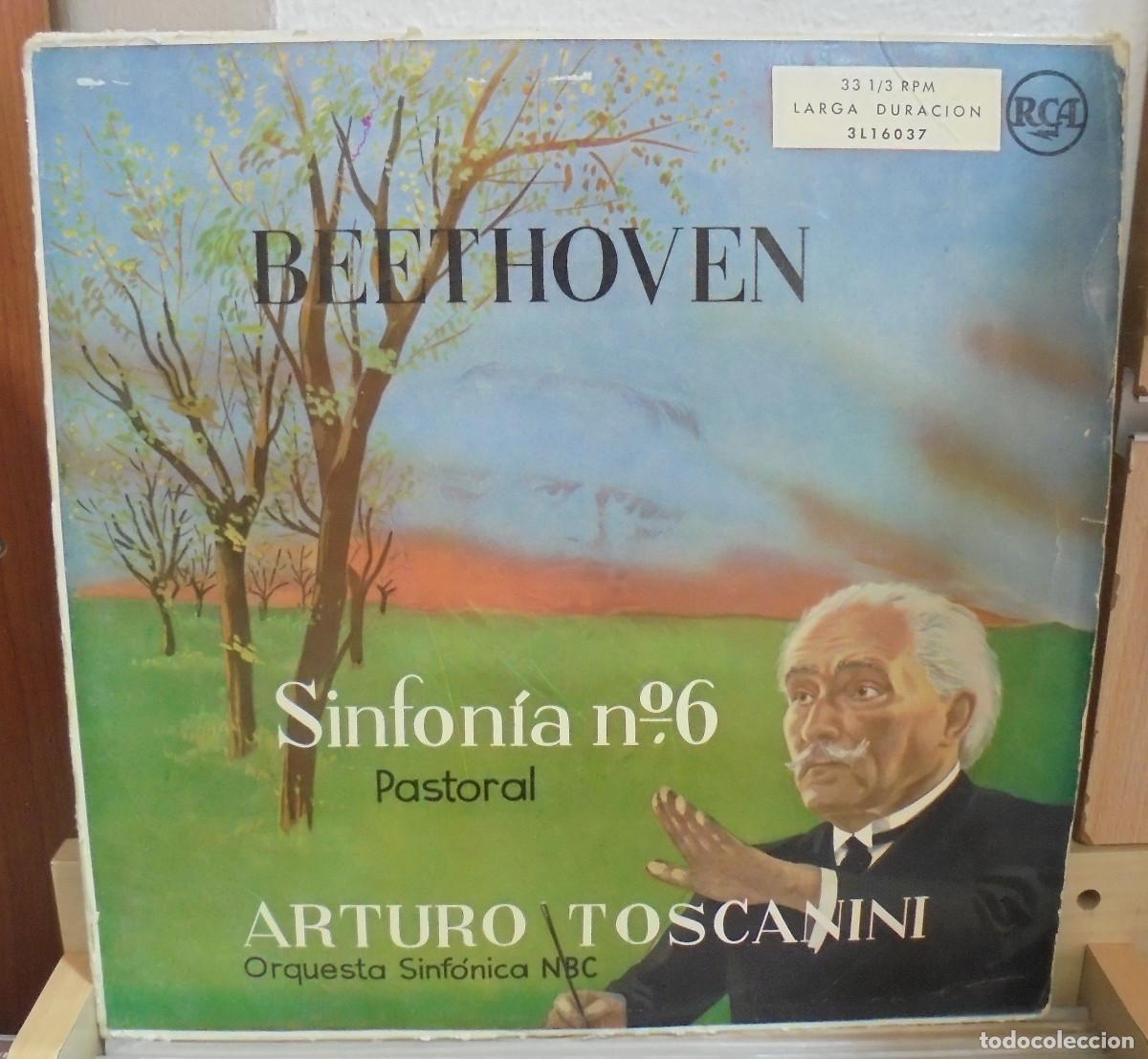 Discos de vinilo: Beethoven. Sinfon&iacute;a n&ordm; 6, Pastoral. Arturo Toscanini. Orqueta Sinf&oacute;nica NBC. RCA 1958 -- LP