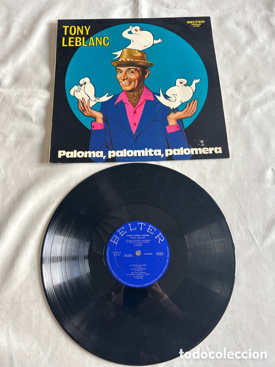Discos de vinilo: Disco de vinilo LP Tony Leblanc. Paloma,palomita,palomera