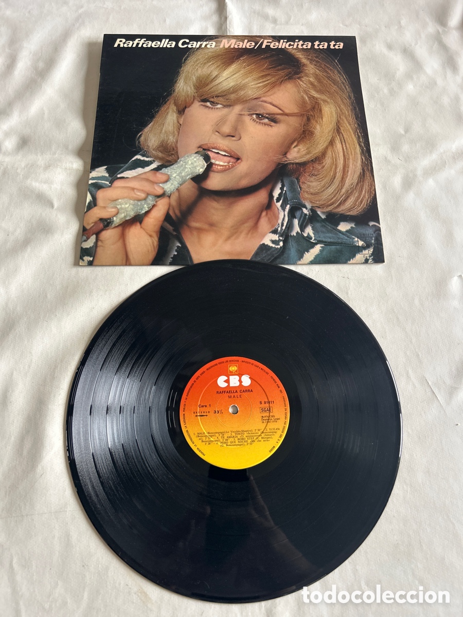 Discos de vinilo: Disco de vinilo LP Raffaella Carra. Felicita ta ta