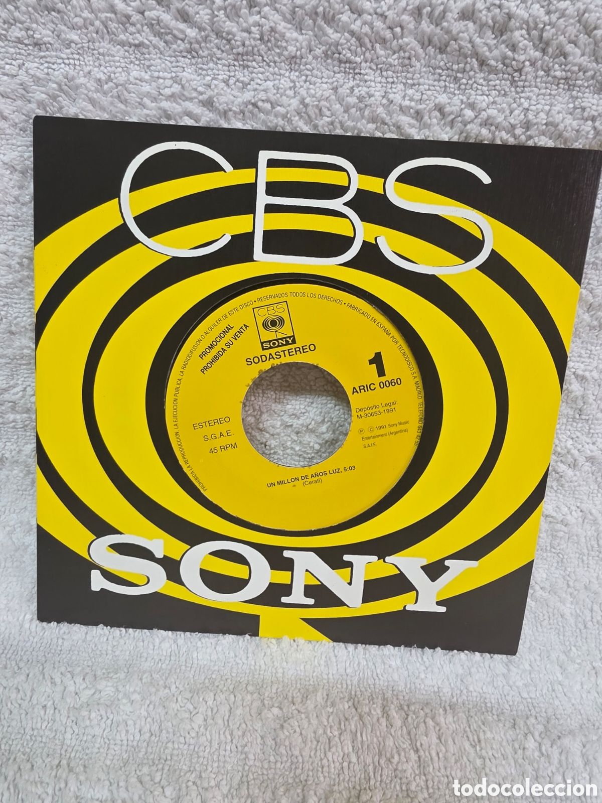 Discos de vinilo: SODASTEREO&ndash; Un Mill&oacute;n De A&ntilde;os Luz. 1991, Espa&ntilde;a. Vinilo, 7&rdquo;, Single, 45 RPM, Single Sided, Promo