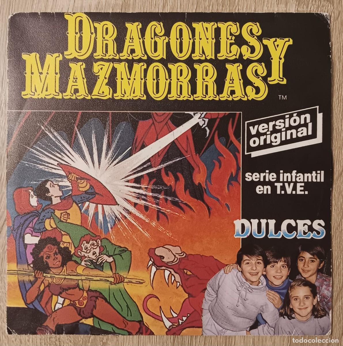 Discos de vinilo: SINGLE VINILO VERSION ORIGINAL SERIE DIBUJOS ANIMADOS DRAGONES Y MAZMORRAS GRUPO DULCES 1985