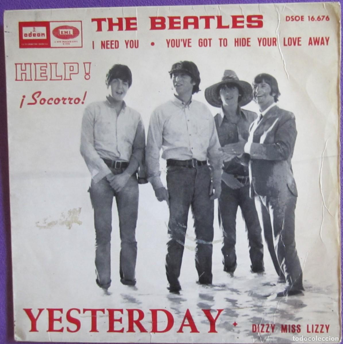Discos de vinilo: BEATLES, THE: YESTERDAY / DIZZY MISS LIZZY / I NEED YOU / YOU&acute;VE GOT TO HIDE YOUR LOVE AWAY.