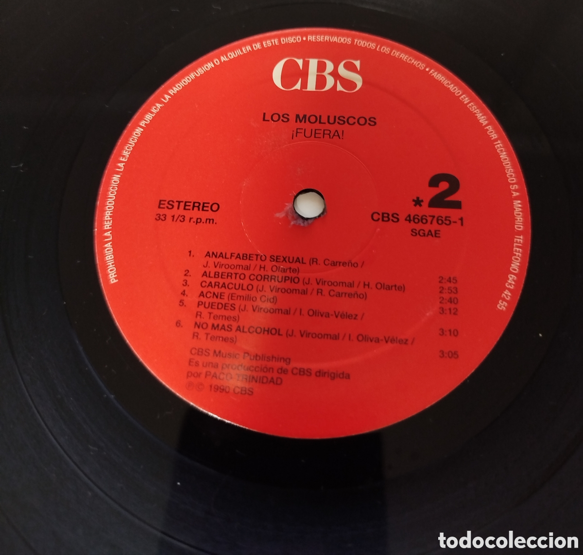 Discos de vinilo: Los Moluscos - !Fuera&iexcl; - Foto 3