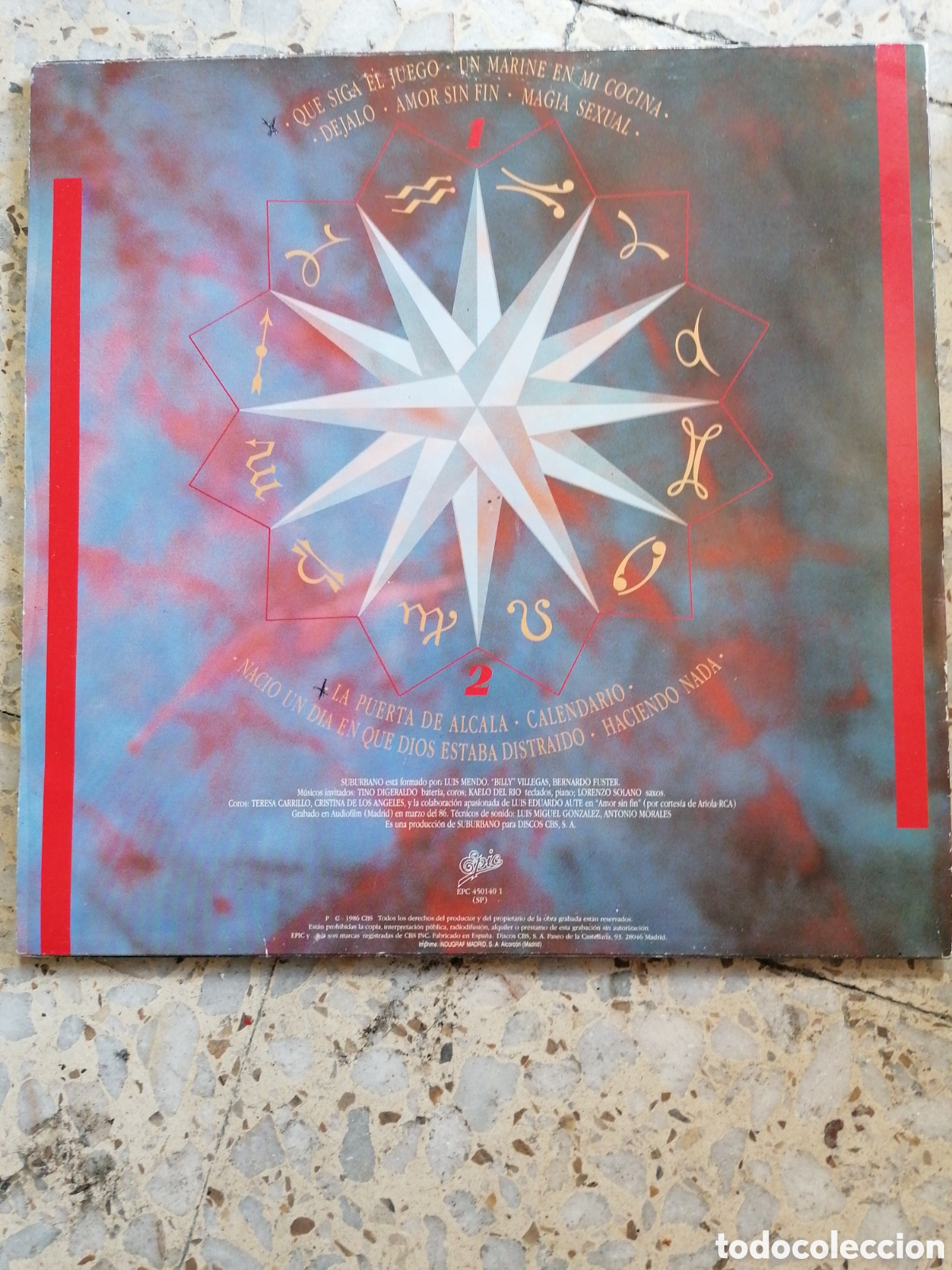 Discos de vinilo: LP SUBURBANO CALENDARIO 1986 INSERT EX - Foto 2