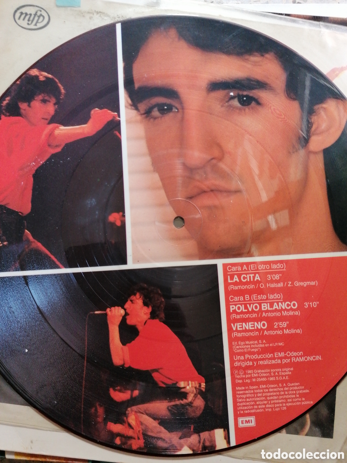 Discos de vinilo: MAXI SINGLE 12&rdquo; PICTURE DISC RAMONCIN LA CITA 1985