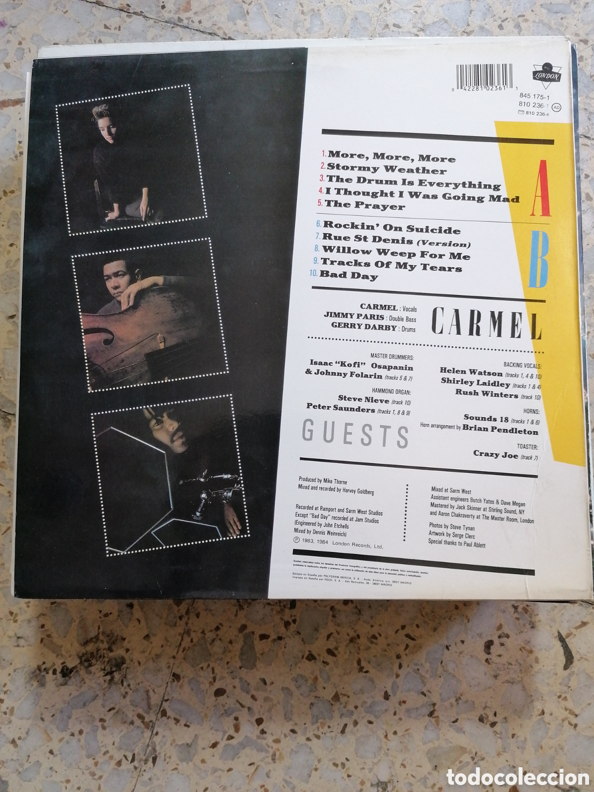 Discos de vinilo: LP CARMEL THE DRUM IS EVERYTHING 1990 ESPA&Ntilde;A EX - Foto 2