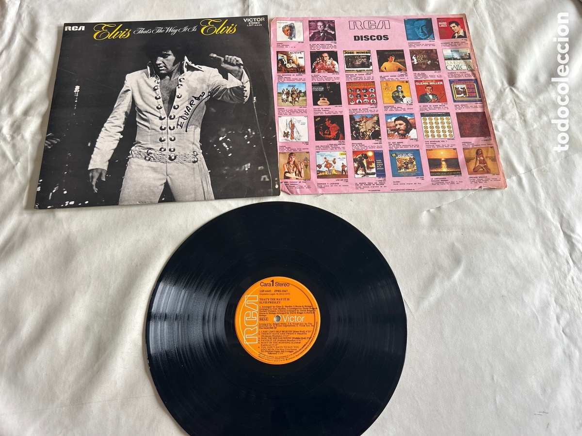 Discos de vinilo: Disco de vinilo Lp Elvis Presley. Thats the way it is