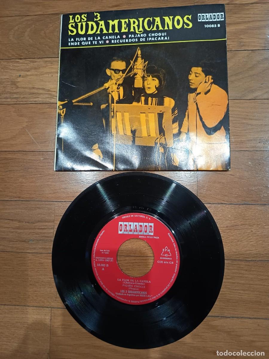 Discos de vinilo: SINGLE EP - LOS TRES SUDAMERICANOS - LA FLOR DE LA CANELA - 1967