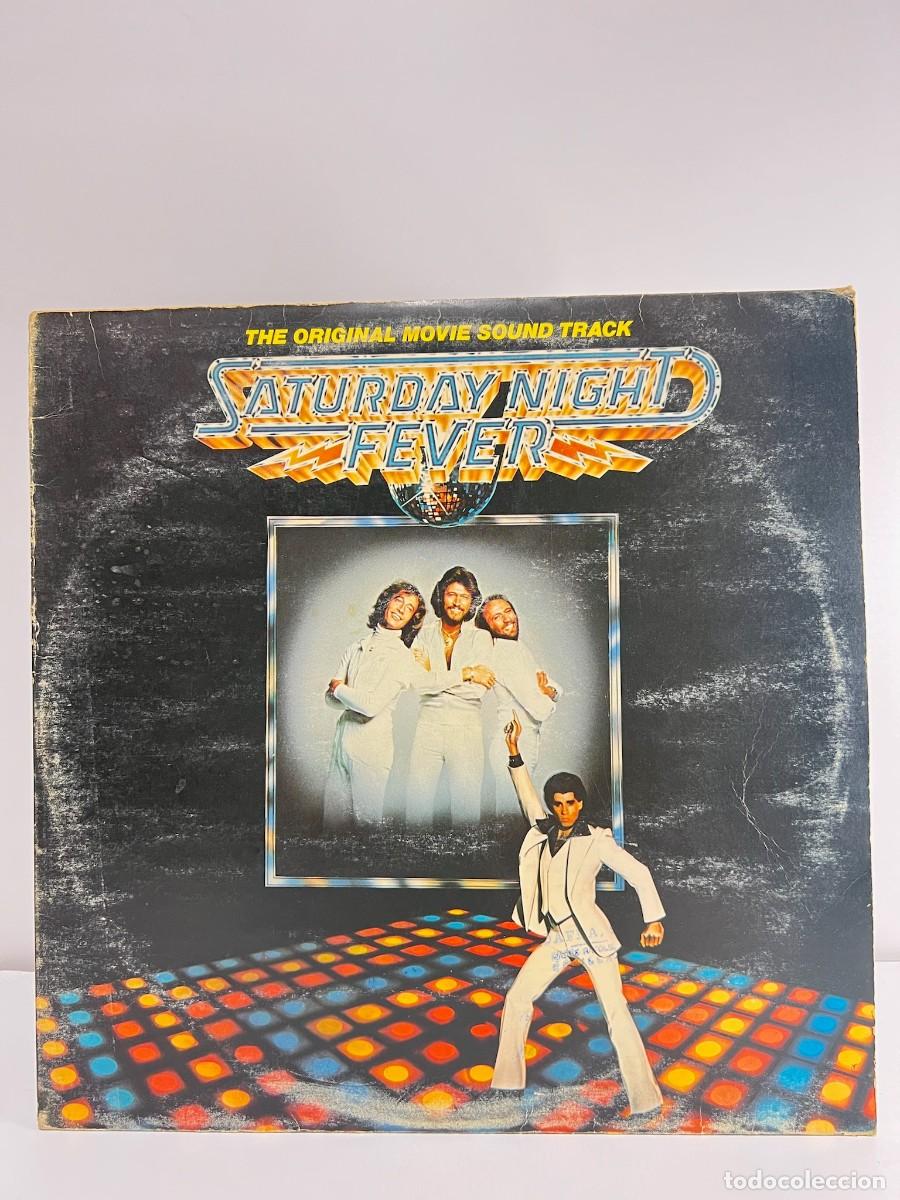Discos de vinilo: SATURDAY NIGHT FEVER (LP) THE BEE GEES A&Ntilde;O 1977 &ndash; DOBLE DISCO CON PORTADA ABIERTA &ndash; EDICION U.K. - H