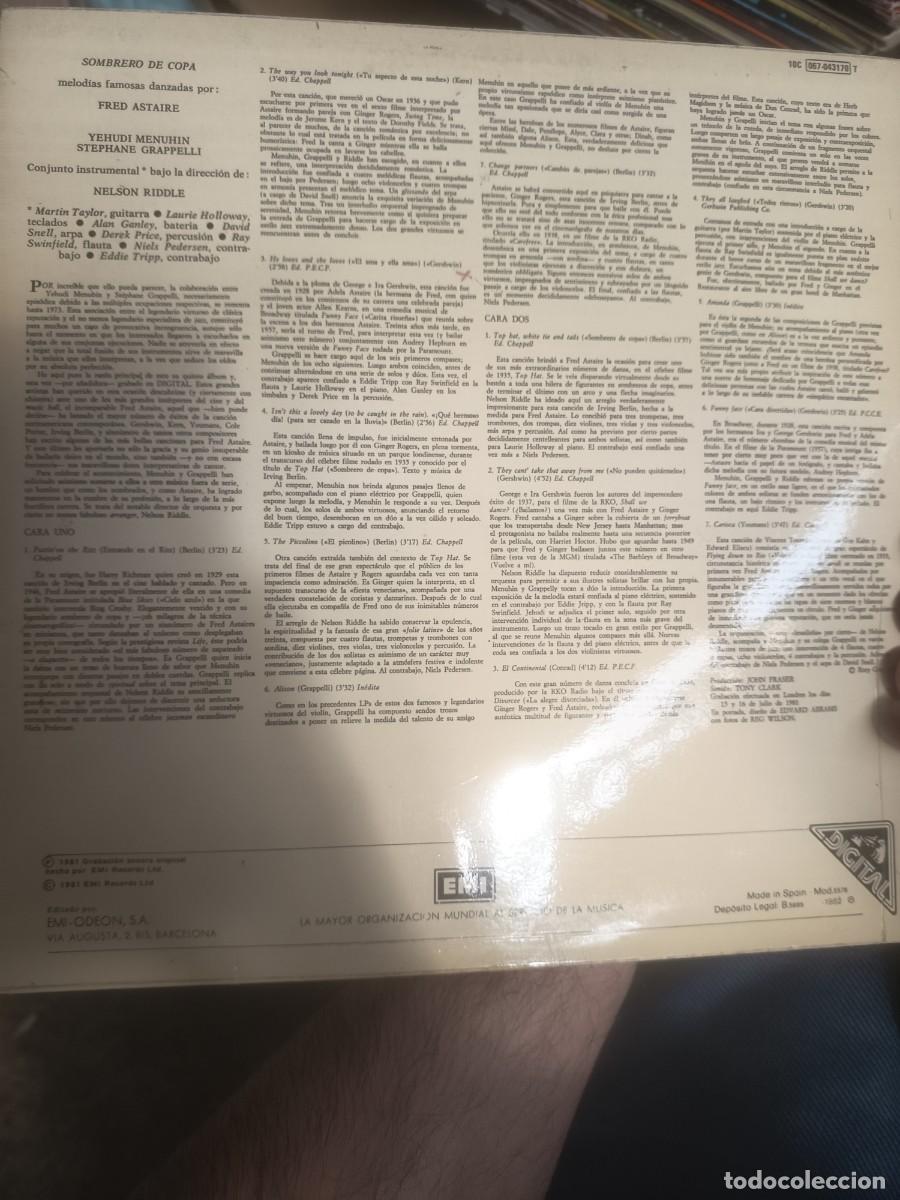 Discos de vinilo: DISCO LP FRED ASTAIRE ,( TOP HAT) - Foto 2