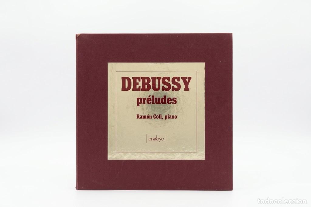 Discos de vinilo: DEBUSSY PRELUDES PRELUDIOS COMPLETOS - RAMON COLL PIANO - CAJA 2 LP + LIBRO - ENSAYO ENY-32/33 1970