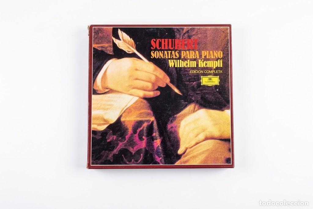 Discos de vinilo: SCHUBERT SONATAS PARA PIANO COMPLETAS - WILHELM KEMPFF - CAJA MONUMENTAL 9 LP + LIBRO - DGG 1972
