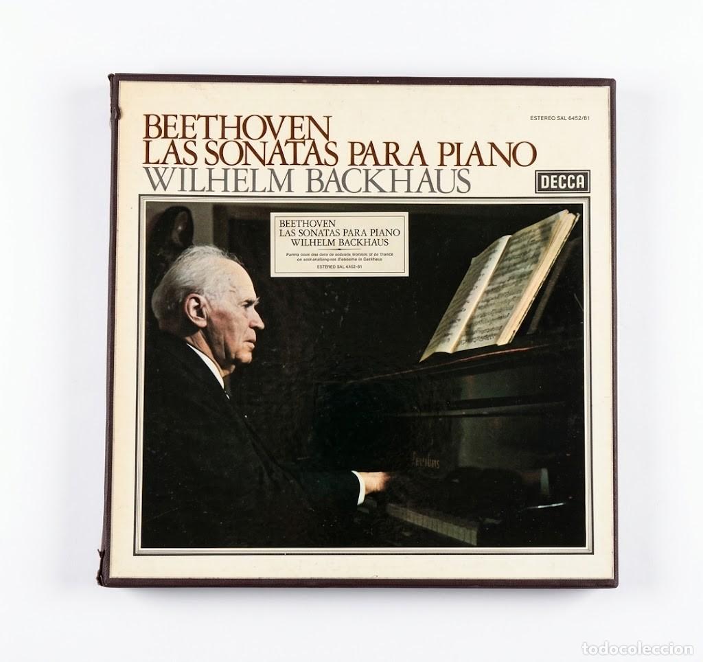 Discos de vinilo: BEETHOVEN LAS SONATAS PARA PIANO COMPLETAS - WILHELM BACKHAUS - CAJA 10 LP + LIBRO - DECCA 1975