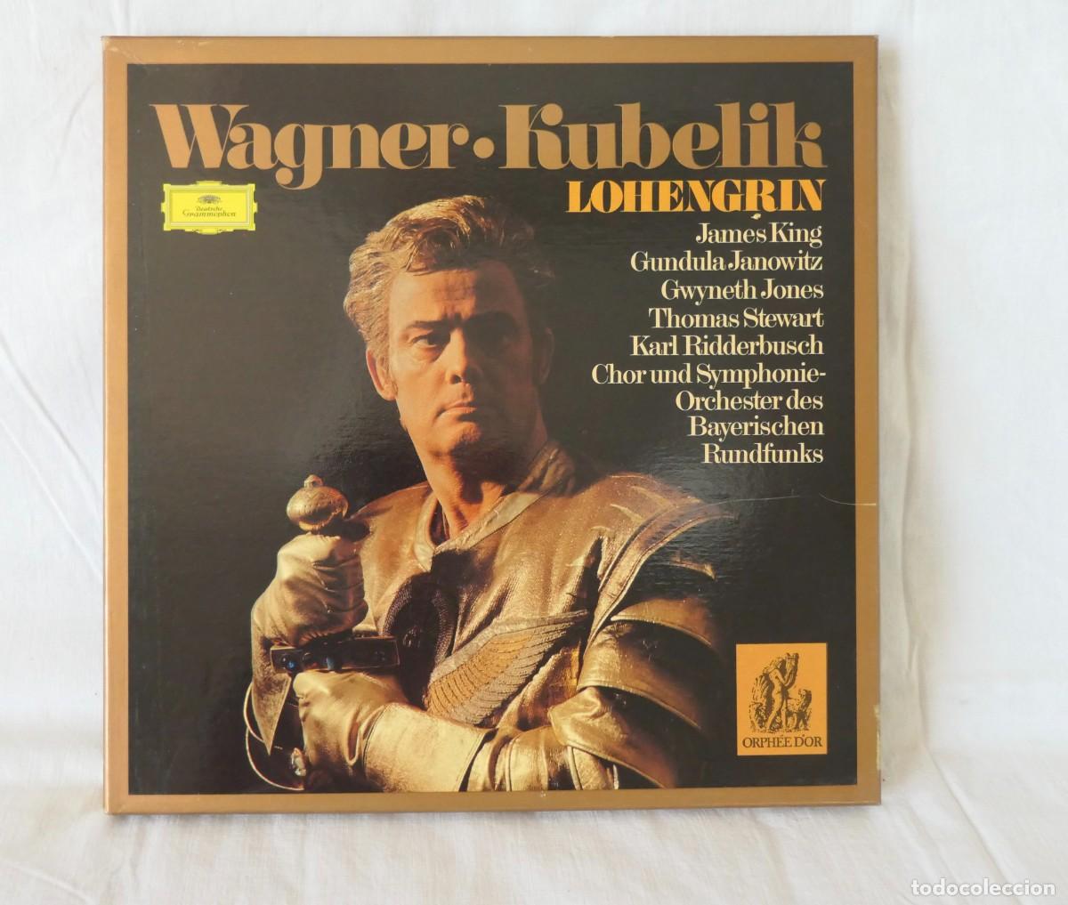 Discos de vinilo: WAGNER LOHENGRIN - RAFAEL KUBELIK JANOWITZ JAMES KING - CAJA 5 LP + LIBRO - DGG GERMANY 1971