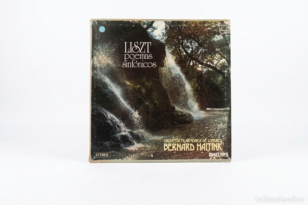 Discos de vinilo: LISZT POEMAS SINFONICOS COMPLETOS - BERNARD HAITINK LONDON PHILHARMONIC - CAJA 5 LP + LIBRO - PHILIP