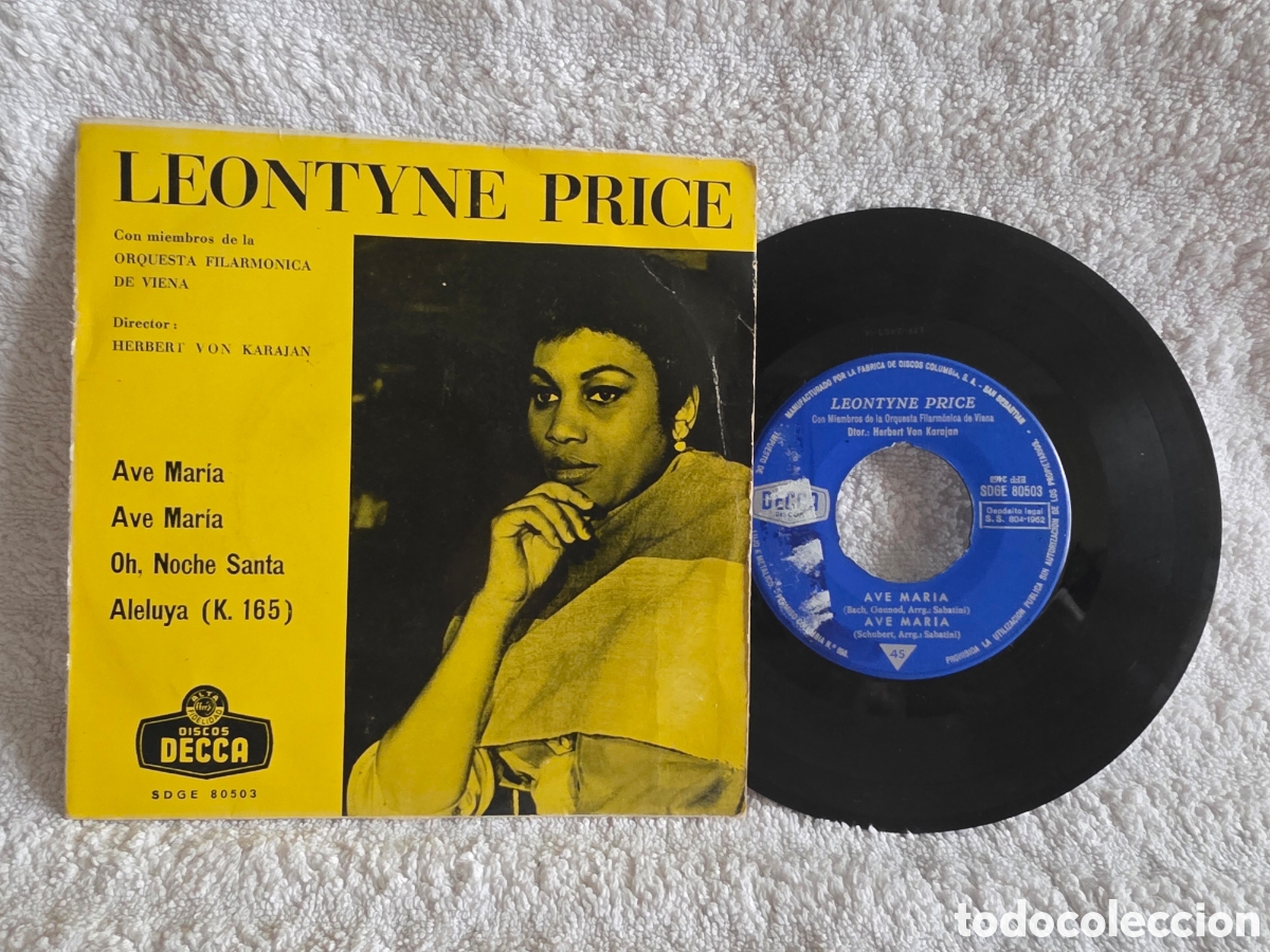 Discos de vinilo: Leontyne Price&nbsp;Con&nbsp;Miembros De La Orquesta Filarm&oacute;nica De Viena*&nbsp;Director:&nbsp;Herbert von Karajan&nbsp;&ndash;&nbsp;Ave