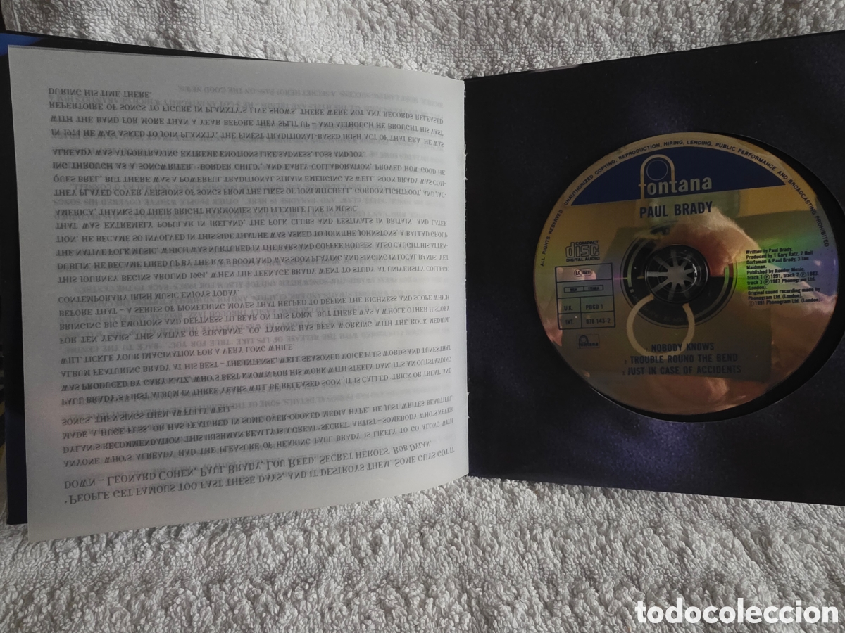 Discos de vinilo: Paul Brady&nbsp;&ndash;&nbsp;Nobody Knows Vinilo y cd - Foto 2