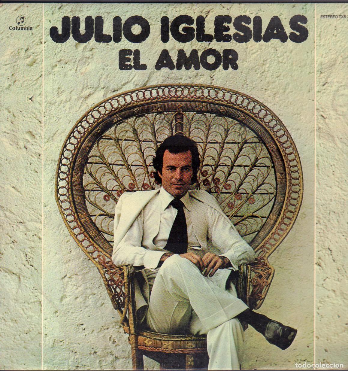 Discos de vinilo: JULIO IGLESIAS - EL AMOR / ABRAZAME, QUIERO, CANDILEJAS.../ LP COLUMBIA DE 1975 RF-26835