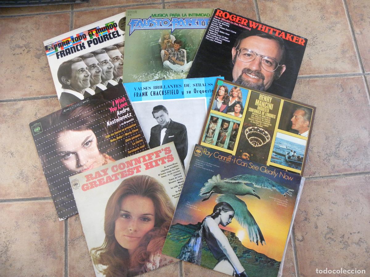 Discos de vinilo: LOTE 8 LP,s HENRY MANCINI, 2 RAY CONNIFF, A. KOSTELANETZ, F.CHACKSFIELD, R.WHITAKER, F.PAPETTI etc..
