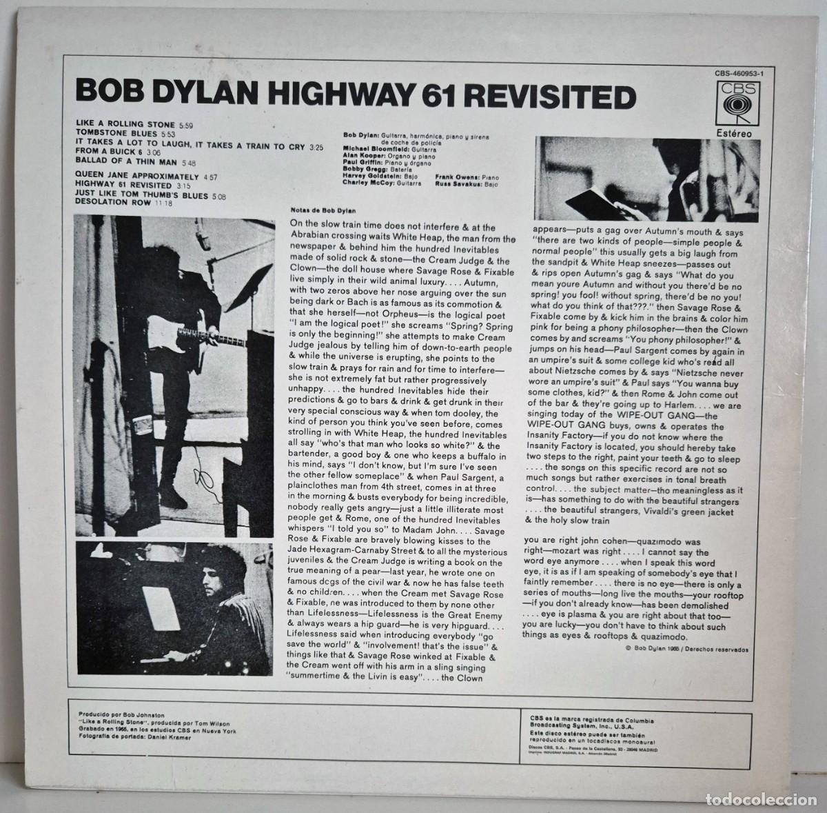 Discos de vinilo: Bob Dylan - Highway 61 Revisited. LP vinilo - Foto 2