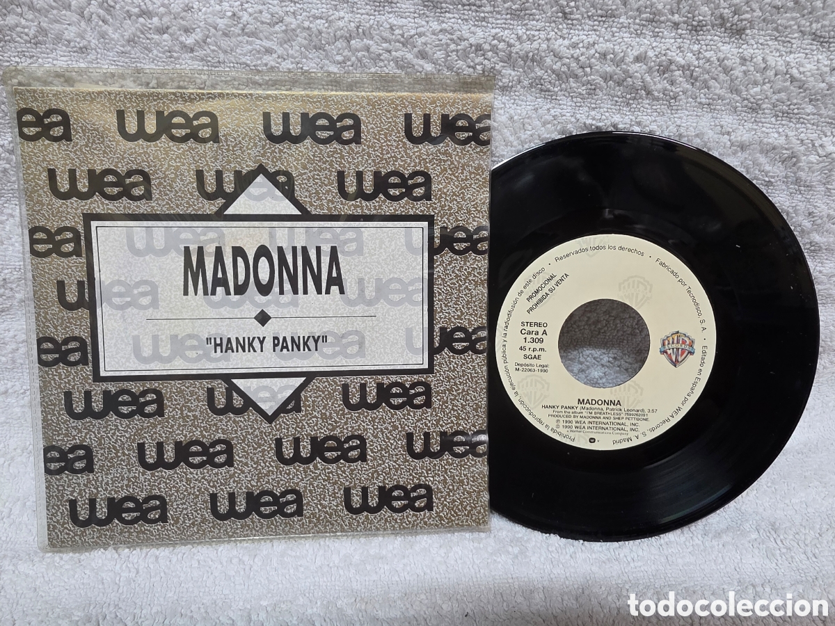 Discos de vinilo: Madonna&nbsp;&ndash;&nbsp;Hanky Panky 1990 promocional espa&ntilde;ol