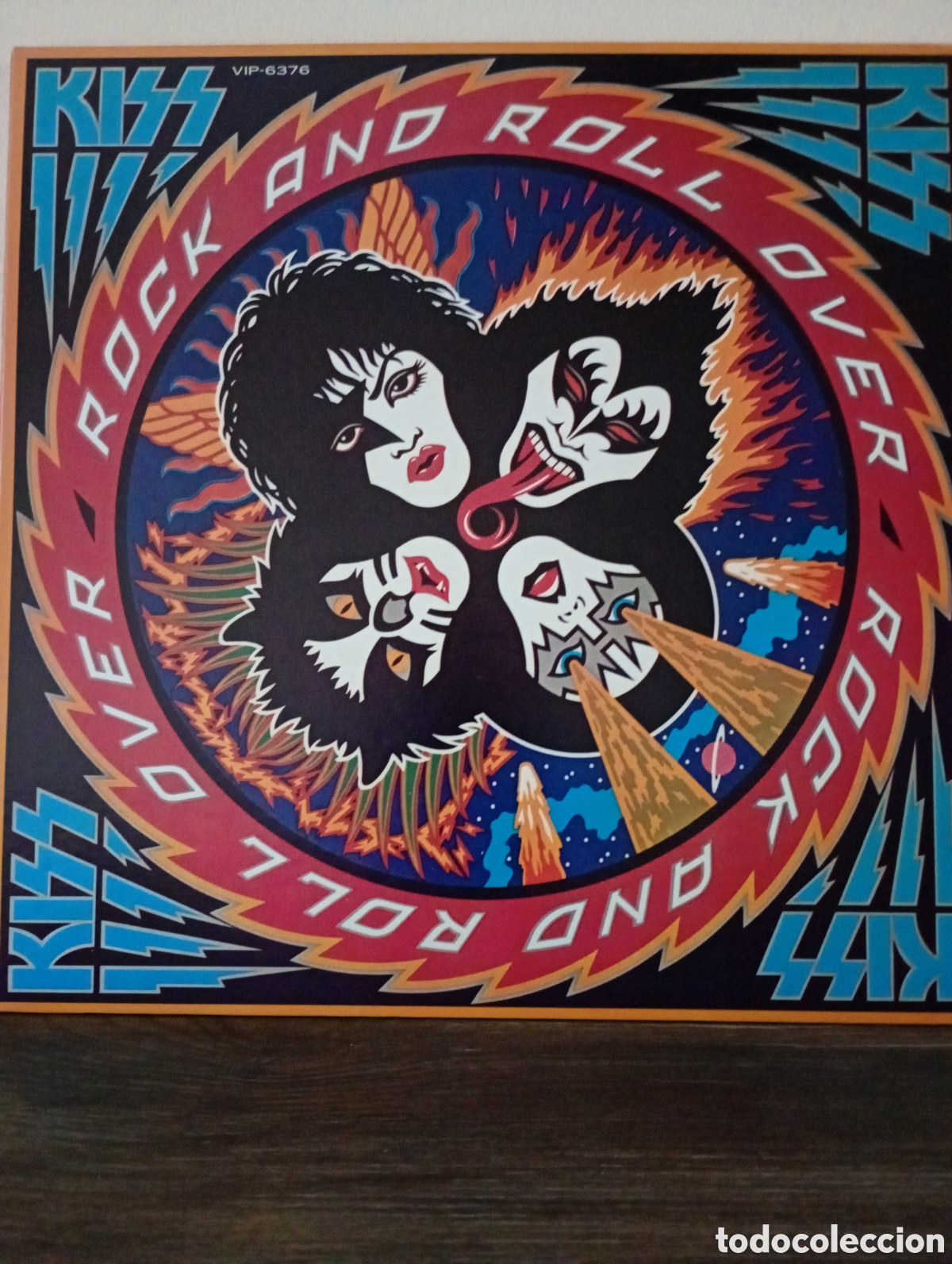 Discos de vinilo: Kiss, Rock and roll over original gatefoul 1976 VIP 6376. Made in Japan.