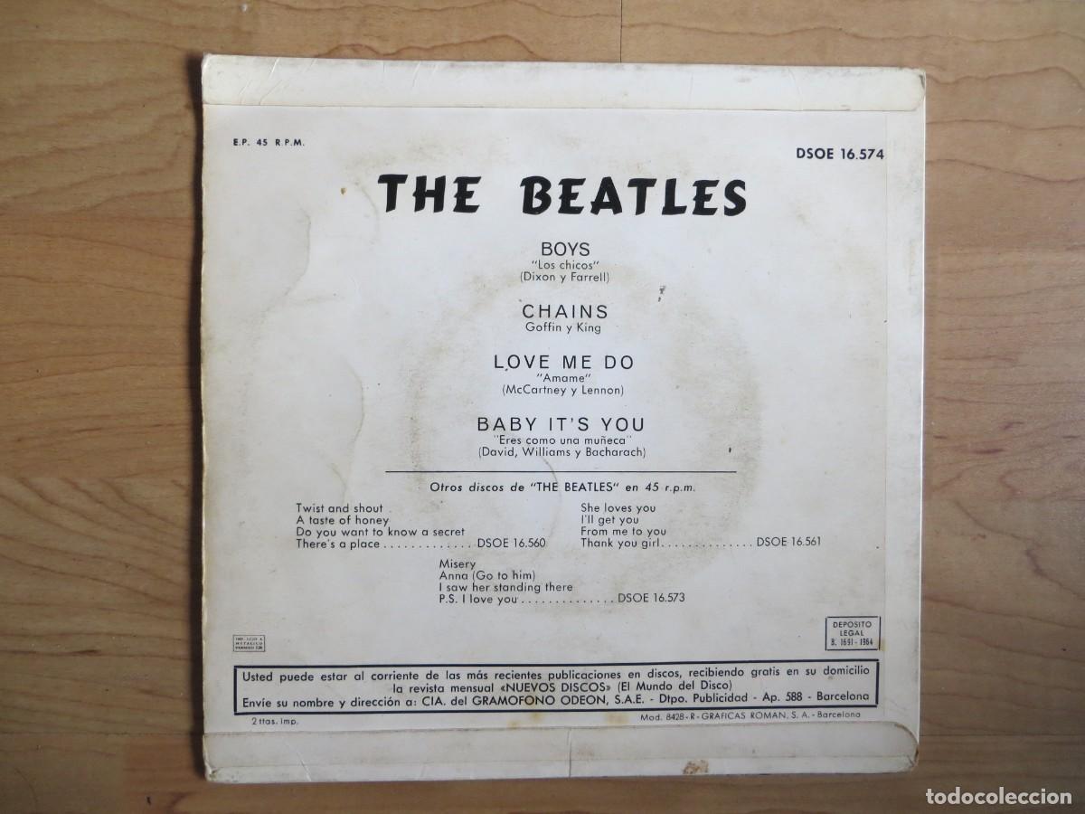 Discos de vinilo: The Beatles - Boys (7&rdquo;, EP) 1964 SPAIN - Foto 2
