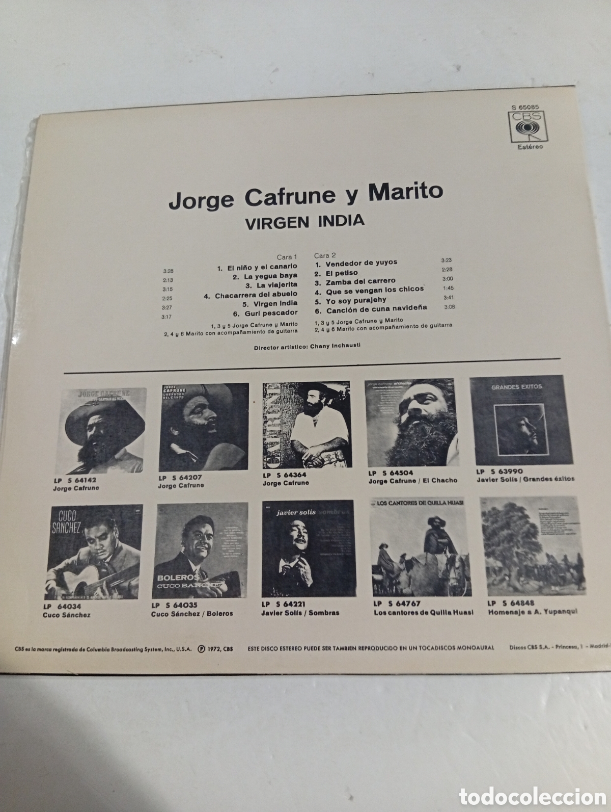 Discos de vinilo: Jorge Cafrune y Marito Virgen india - Foto 2