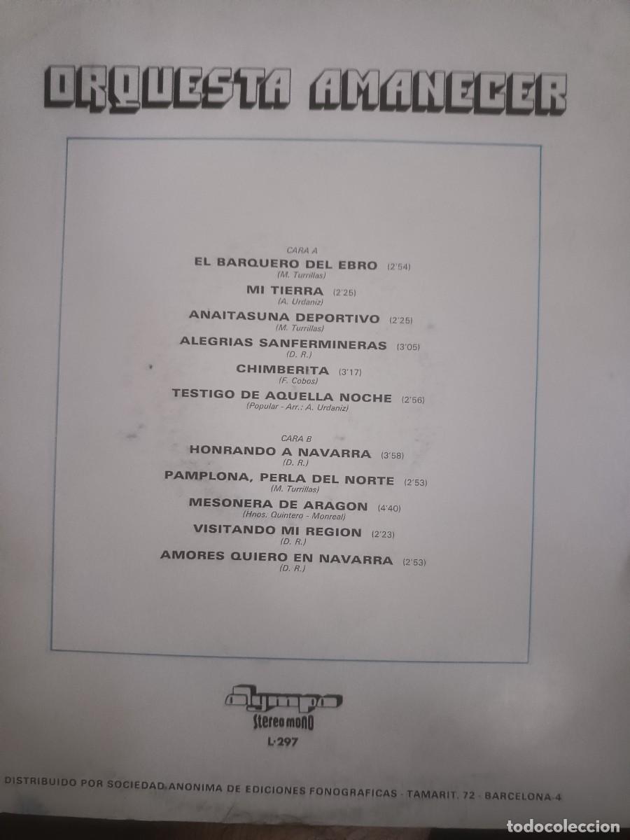 Discos de vinilo: DISCO LP ORQUESTA AMANECER - Foto 2