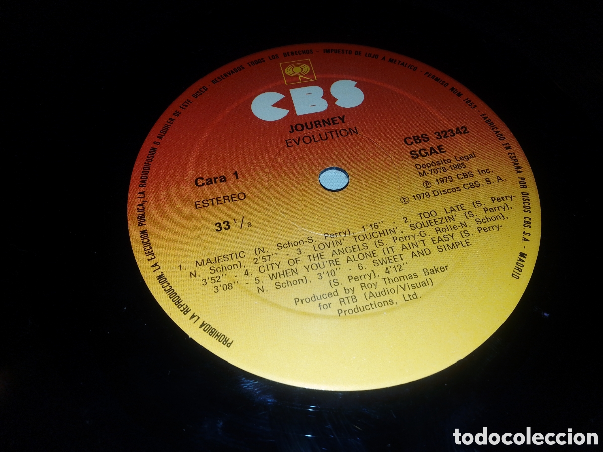 Discos de vinilo: JOURNEY - EVOLUTION - SPAIN - CBS - REF 32342 - LM - - Foto 3