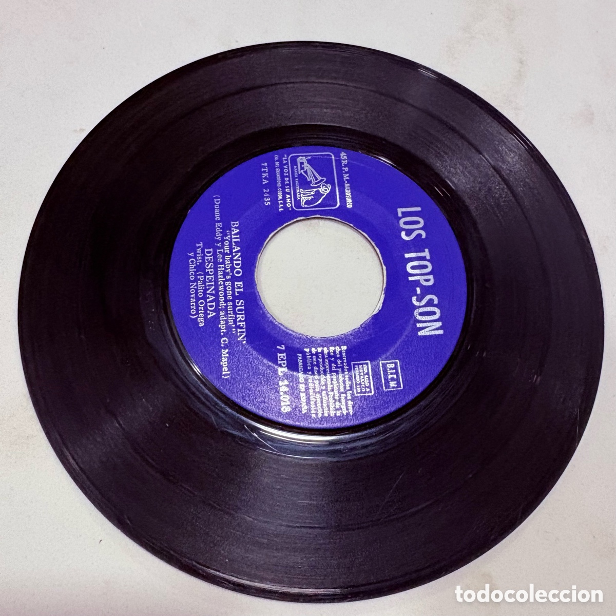 Discos de vinilo: single ep 7 Los Top-Son Jersey Azul de 1964 - Foto 4