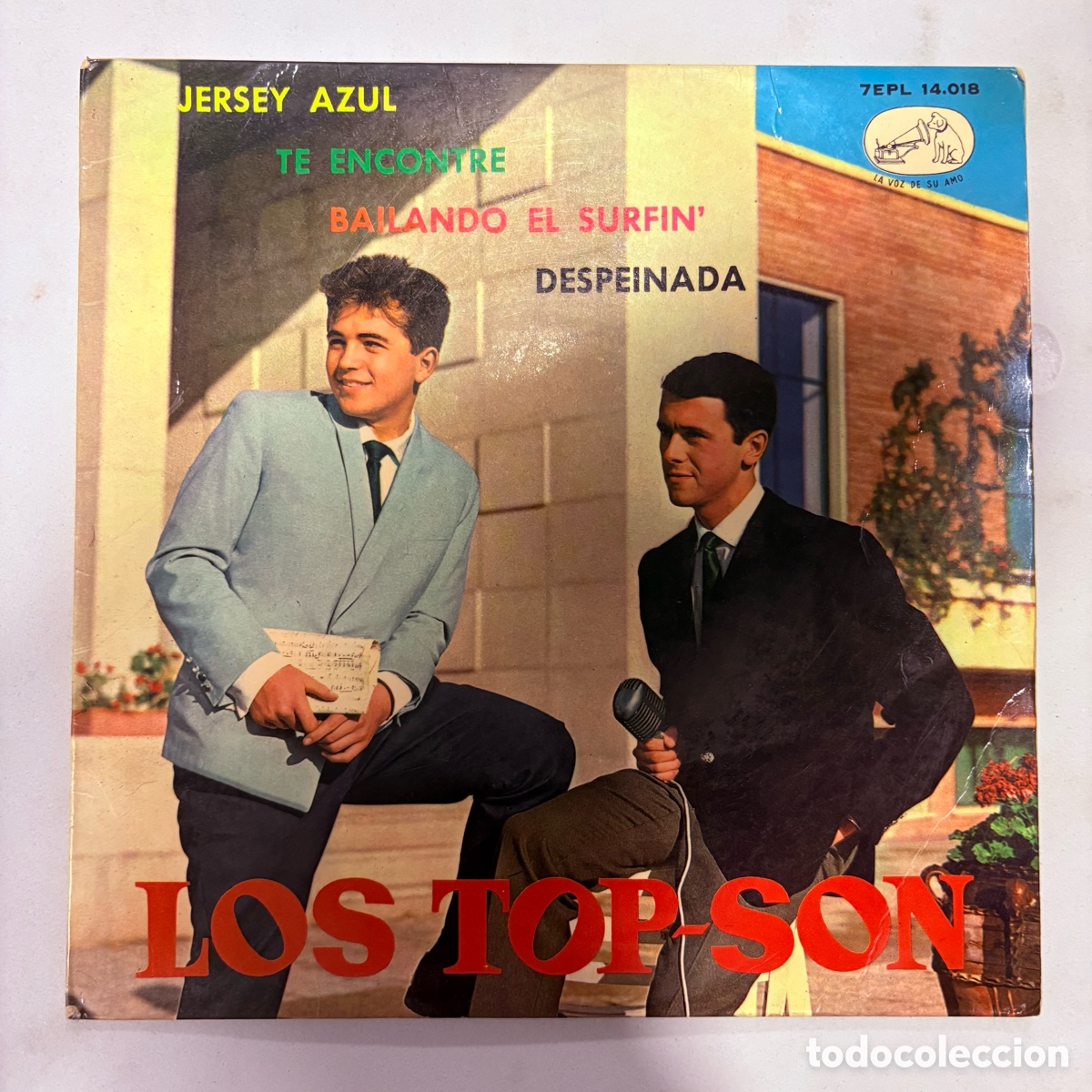 Discos de vinilo: single ep 7'' Los Top-Son Jersey Azul de 1964