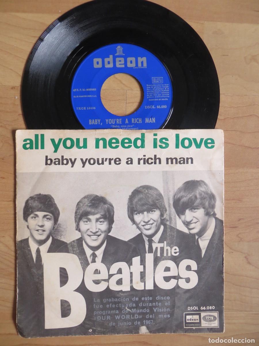 Discos de vinilo: The Beatles - All You Need Is Love (7&rdquo;, Single) 1967 SPAIN